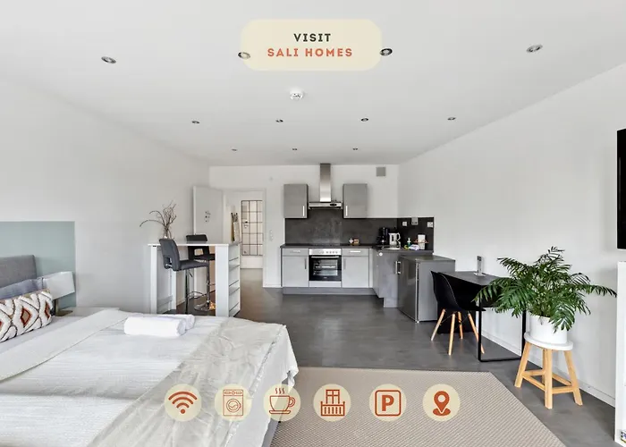 Sali Homes - Charming Studio Apartment In Heart Of Bayreuth With Balcony